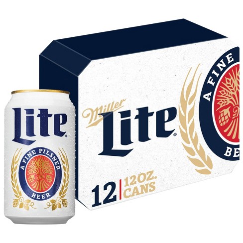 Miller Lite Lager 12oz 12 Pack Cans