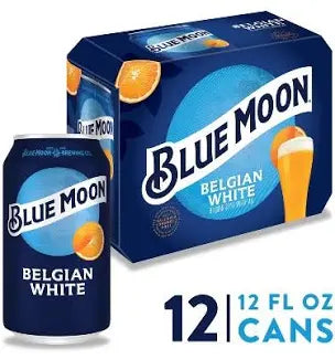 Blue Moon Belgian White Wheat Craft Beer 12oz 12 Pack Cans