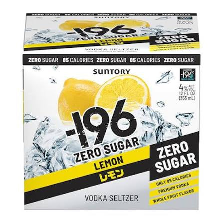 Suntory -196 Zero Sugar 12oz 4 Pack Cans