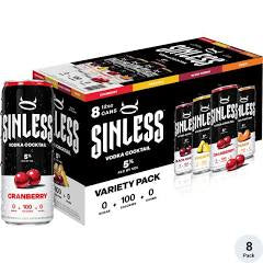 Sinless Vodka Cocktail Variety 12oz 8 Pack Cans
