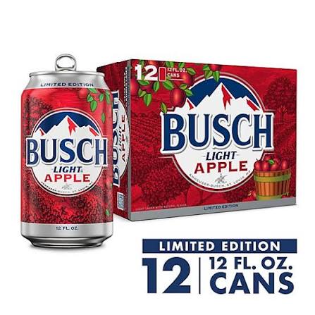 Busch Light Apple 12oz 12 Pack Cans