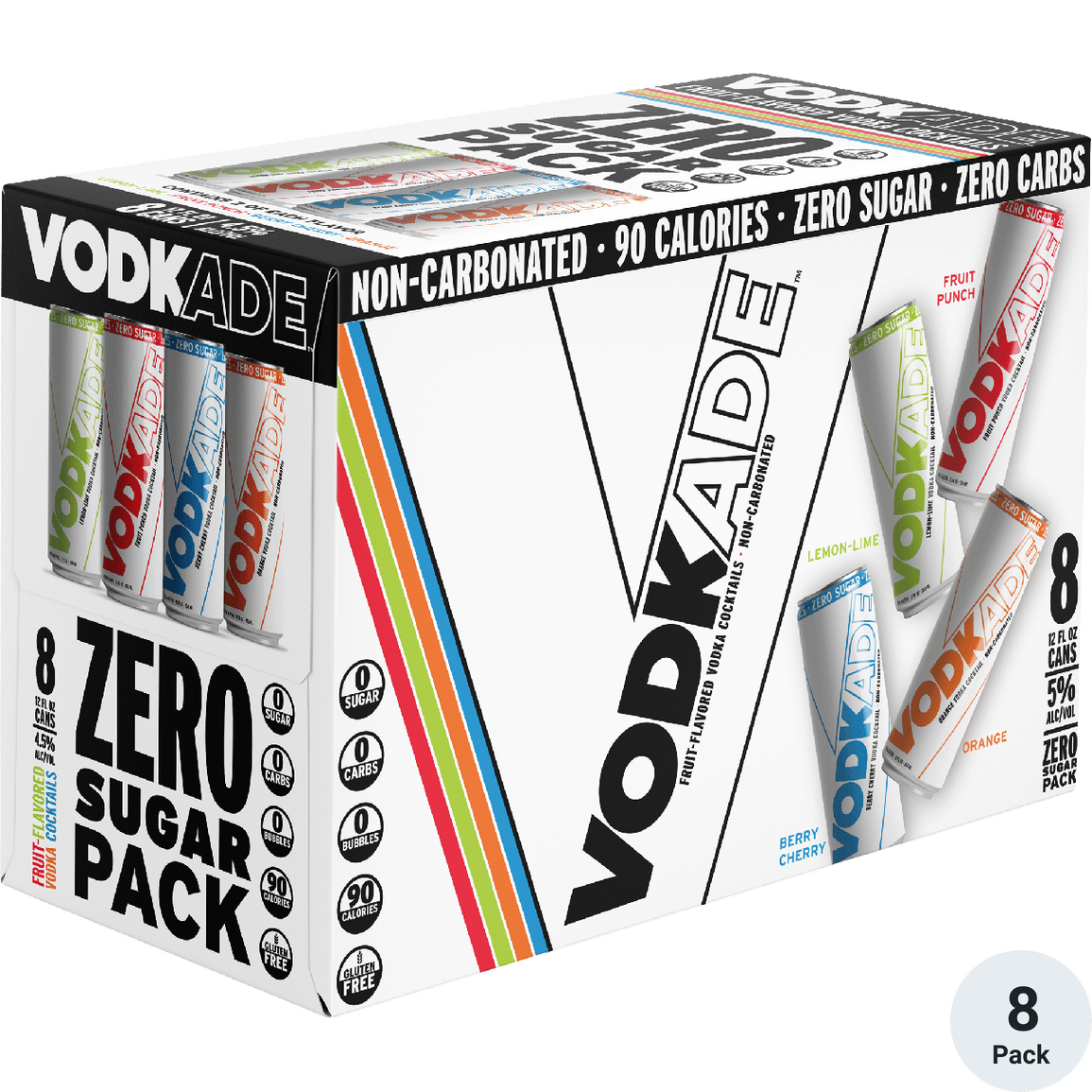 Vodkade Zero Sugar Pack 12oz 8 Pack Variety