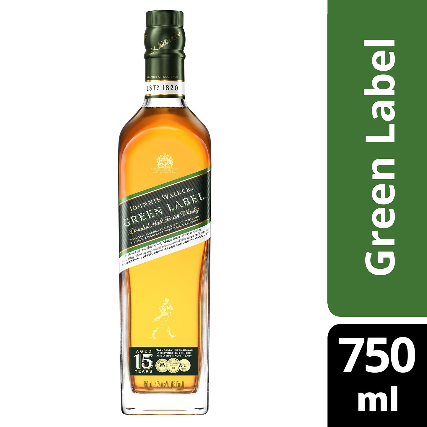 Johnnie Walker Green Label Blended Malt Scotch Whisky