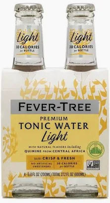 Fever-Tree Refreshingly Light Tonic Water 6.8oz 4 Pack Bottles