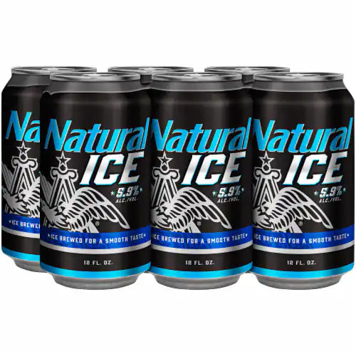 Natural Ice 12oz 6 Pack Cans