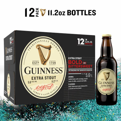Guinness Extra Stout 11.2oz 12 Pack Bottles