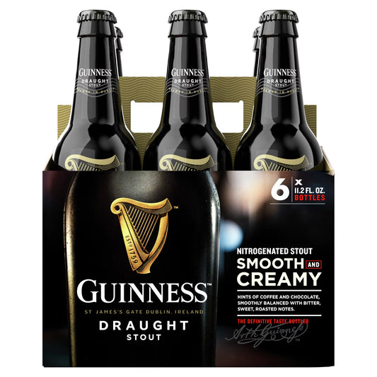 Guinness Draught 11.2oz 6 Pack Bottles