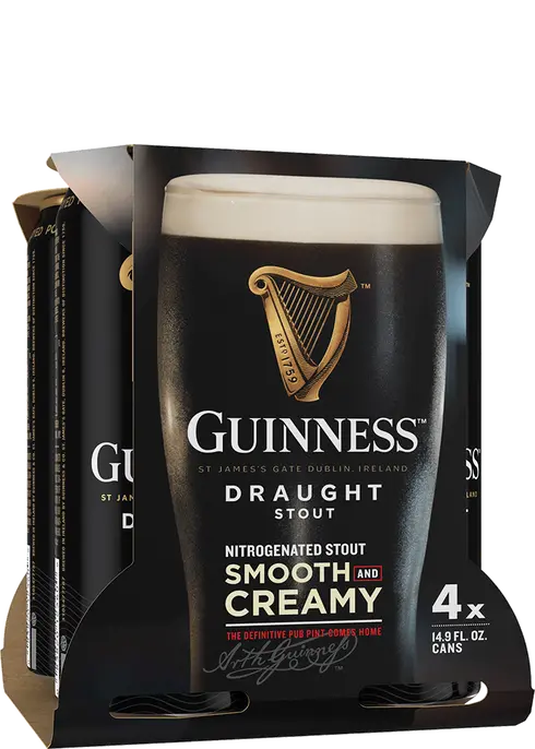 Guinness Draught 14.9oz 4 Pack Cans