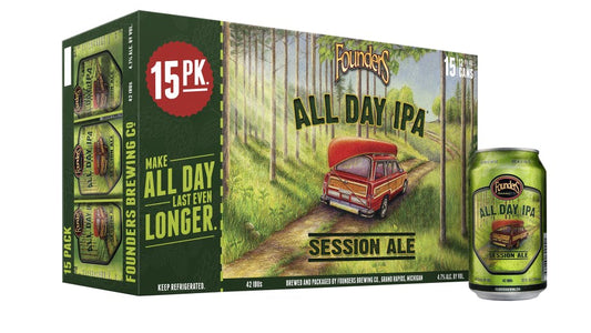 Founders All Day IPA, Session IPA Beer 12oz 15 Pack Cans