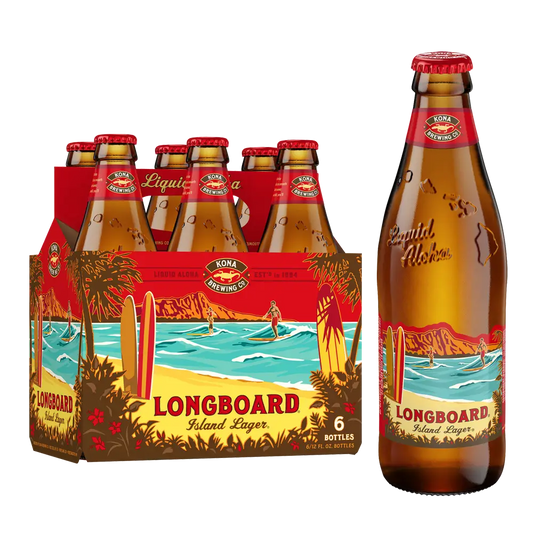 Kona Brewing Longboard Island Lager 12oz 6 Pack Bottles