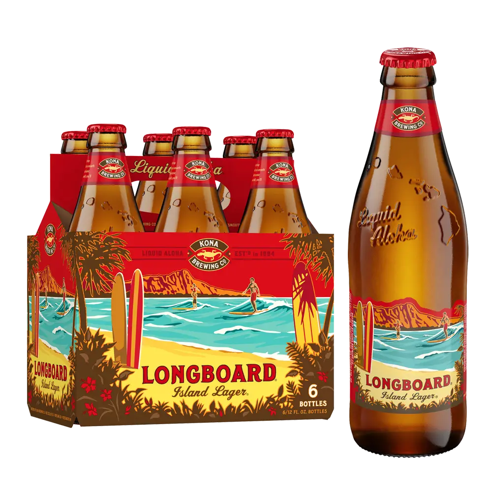 Kona Brewing Longboard Island Lager 12oz 6 Pack Bottles
