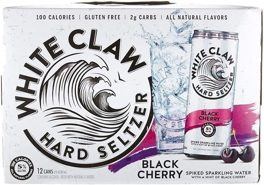 White Claw Black Cherry Hard Seltzer 12oz 12 Pack Cans