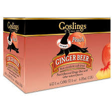Goslings Ginger Beer Peach 12oz 6 Pack Cans