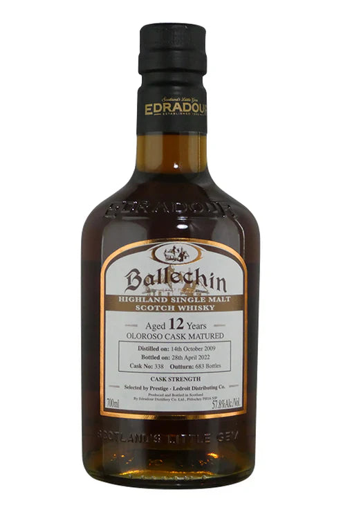 2009 Edradour Ballechin PLDC Oloroso Sherry Cask Matured 12 Year Old Single Malt Scotch Whisky 700ml