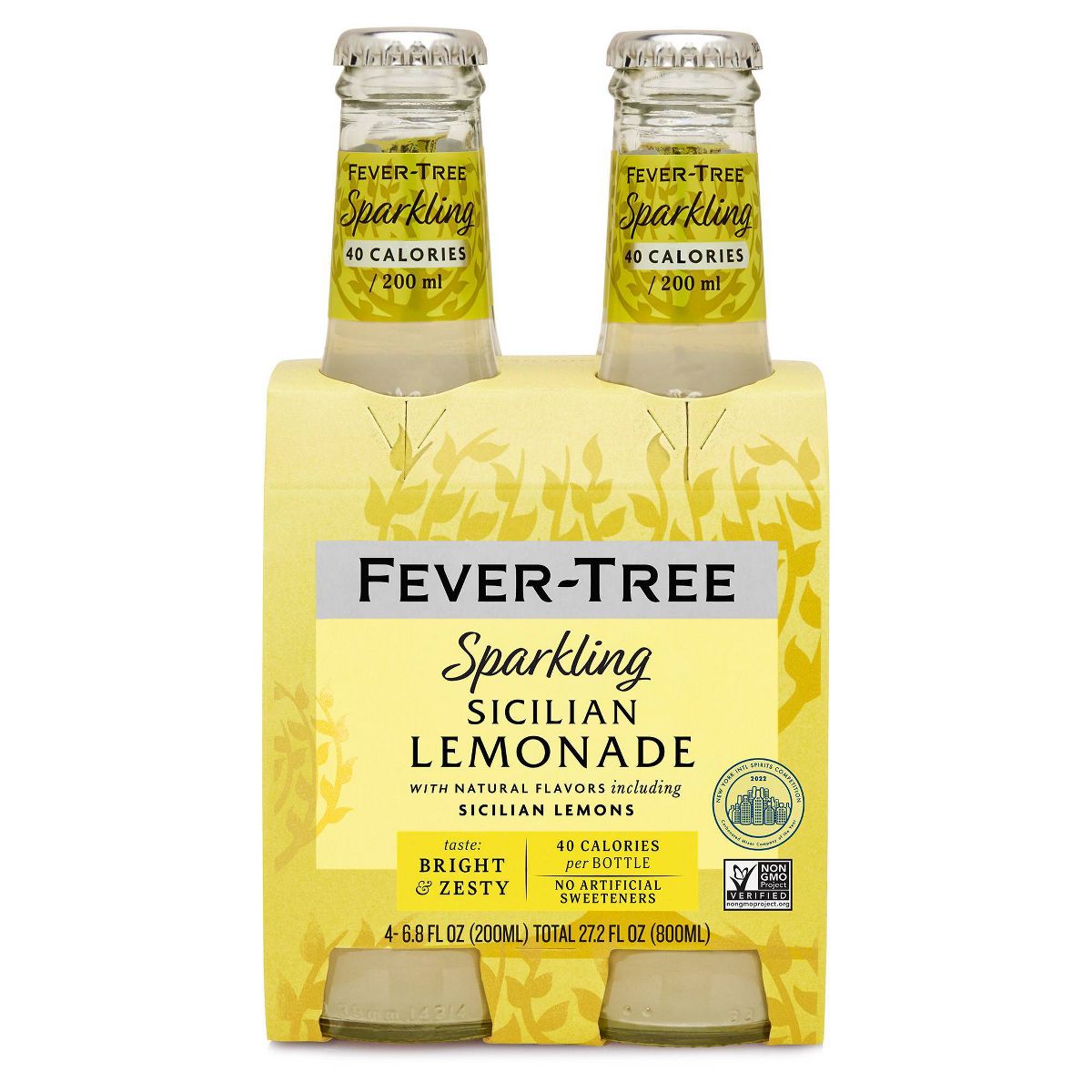 Fever-tree Sparkling Sicilian Lemonade 6.8oz 4 Pack Bottles
