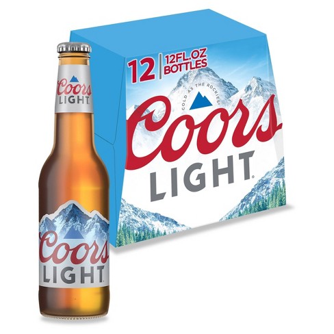Coors Light American Lager 12oz 12 Pack Bottles