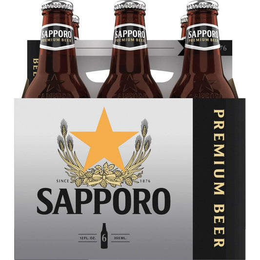 Sapporo Premium 12oz 6 Pack Bottles