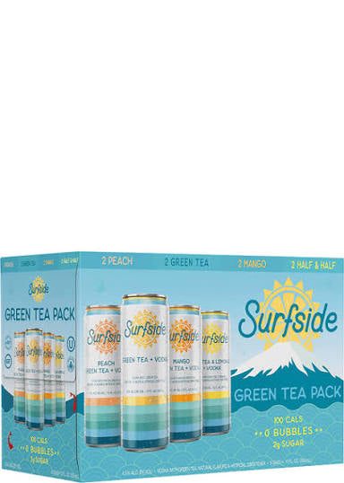 Surfside Green Tea Pack 12oz 8 Pack Cans