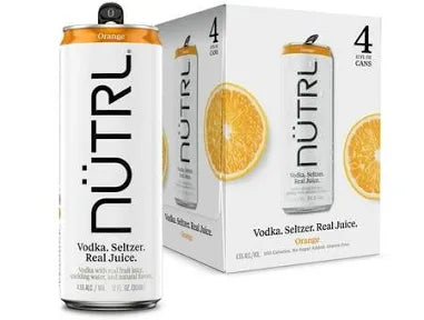 Nutrl Orange 12oz 4 Pack cans