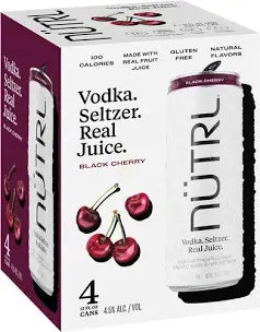 Nutrl Black Cherry 12oz 4 Pack Cans