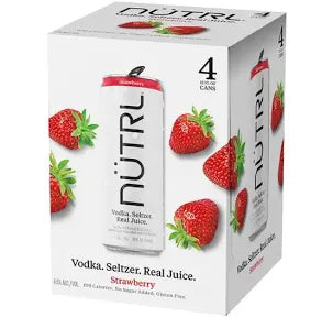 Nutrl Strawberry 12oz 4 Pack Cans