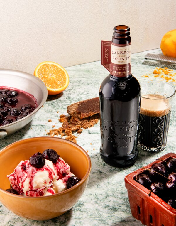 Goose Island Bourbon County Cherries Jubilee Cask Finish Stout 2025 16.9oz Bottle