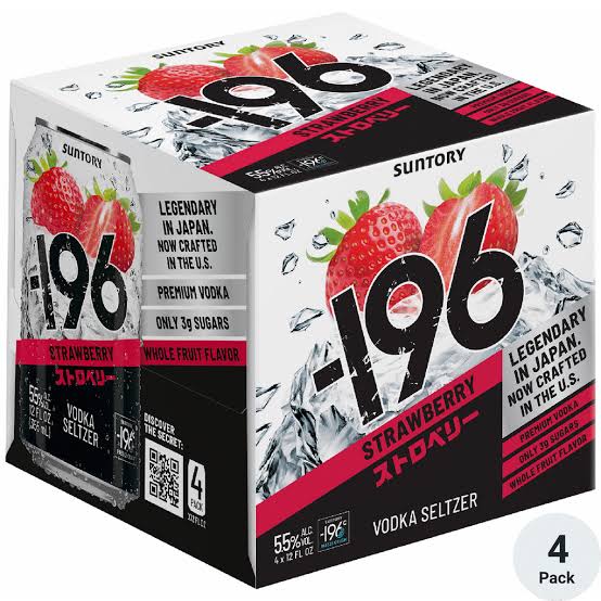 Suntory -196 Strawberry 12oz 4 Pack Cans