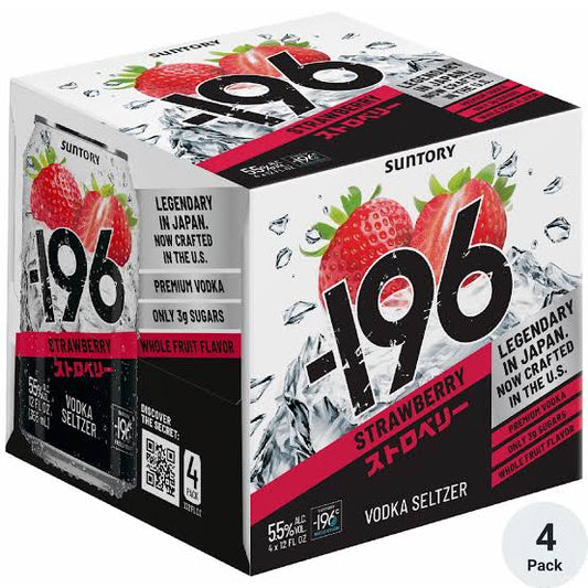 Suntory -196 Strawberry 12oz 4 Pack Cans