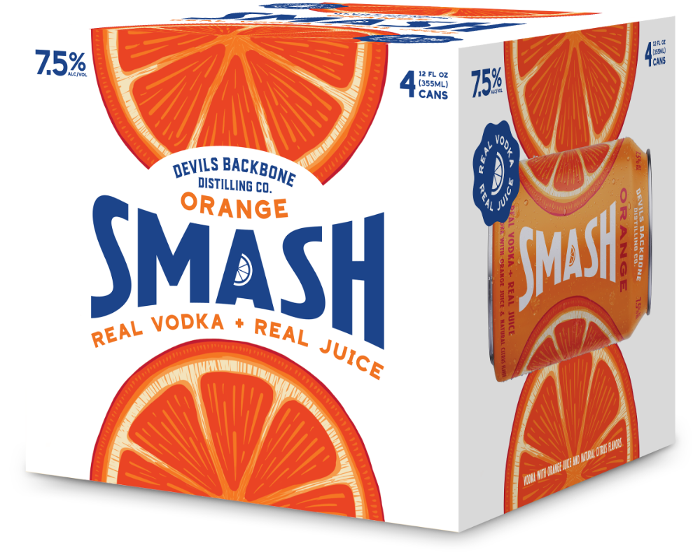 Devils Backbone Orange Smash Vodka Cocktail 12oz 4 Pack Cans