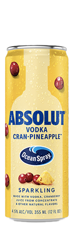 Absolut Ocean Spray Vodka Cran-Pineapple 12oz 4 Pack Cans