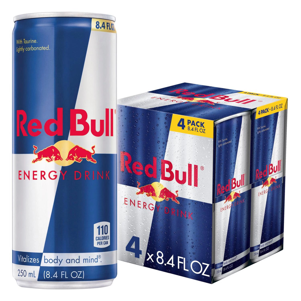 Original Bull Red Bull Original 8.4oz 4 Pack Cans – Tenley Market Liquor