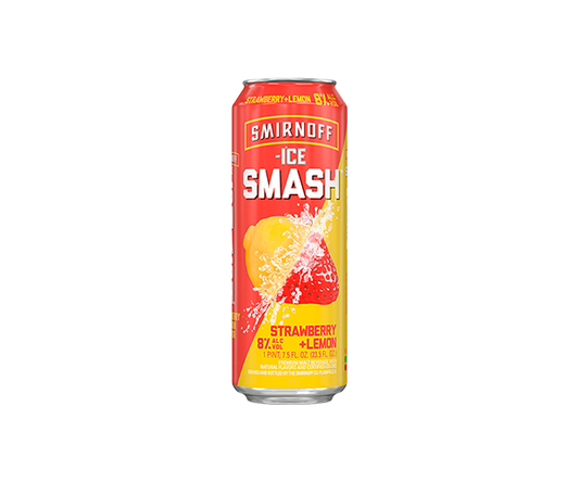 Smirnoff Ice Smash Strawberry+Lemon 24oz Can