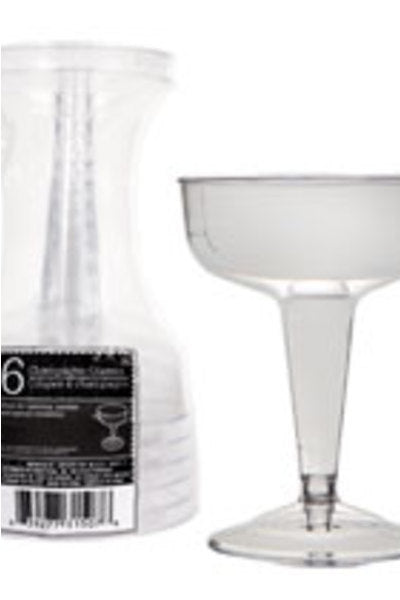 Plastic Champagne Glass 6x 4oz Counts