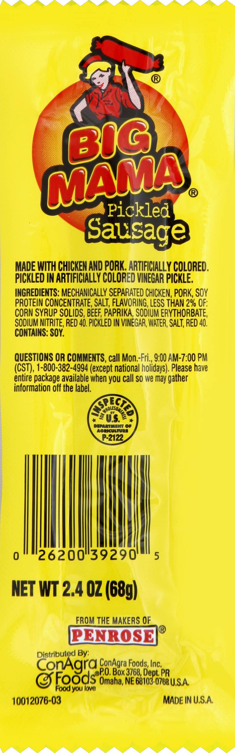 Big Mama Pickled Sausage (2.4 oz)
