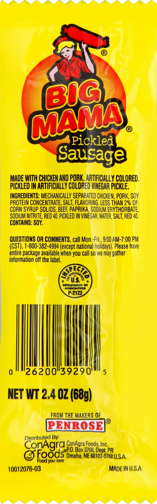 Big Mama Pickled Sausage (2.4 oz)