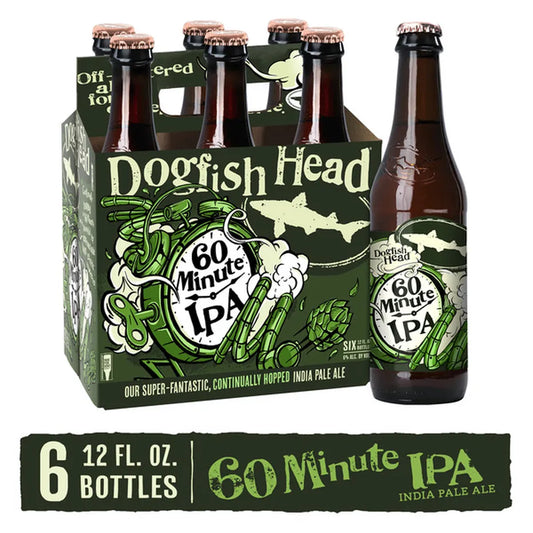 Dogfish Head 60 Minute IPA 12oz 6 Pack Bottles