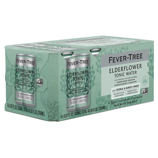 Fever-Tree Elderflower Tonic Water 5oz 8 Pack Cans