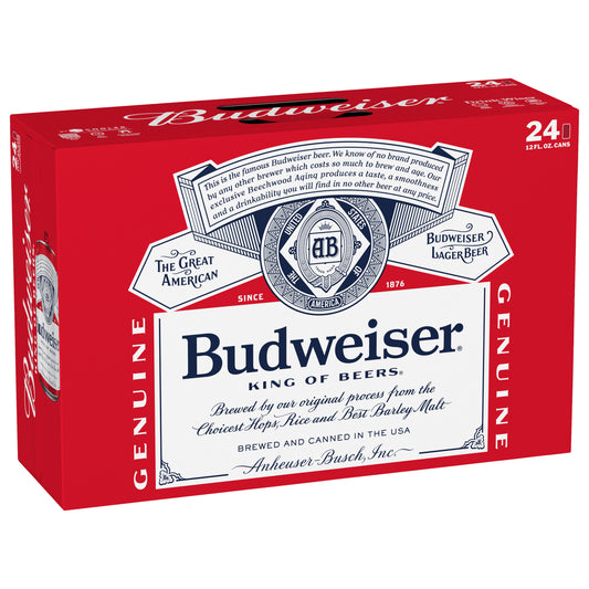 Budweiser 12oz 24 Pack Cans