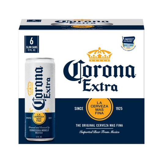 Corona Extra Lager Mexican Beer 12oz 6 Pack Cans