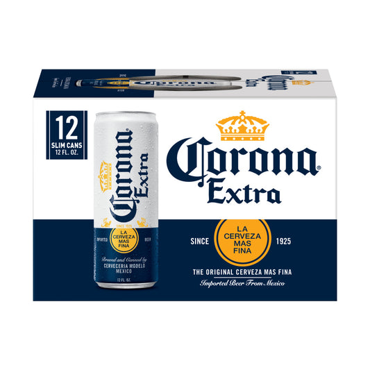 Corona Extra Lager Mexican Beer 12oz 12 Pack Cans