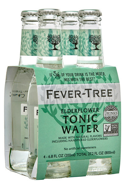 Fever-Tree Elderflower Tonic Water 6.8oz 4 Pack Bottles