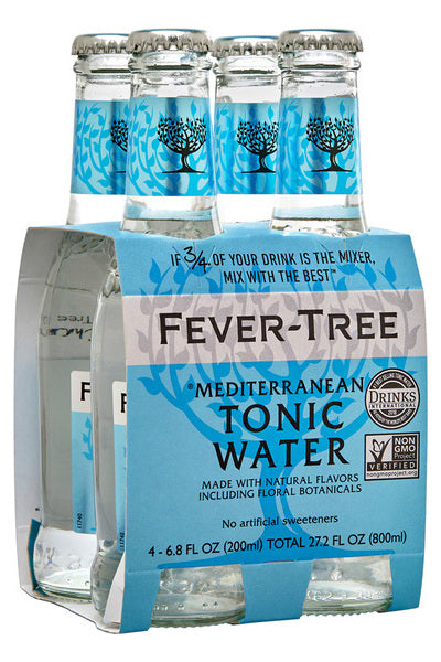 Fever-Tree Mediterranean Tonic Water 6.8oz 4 Pack Bottles