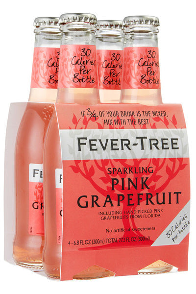 Fever Tree Sparkling Pink Grapefruit 6.8oz 4 Pack Bottles