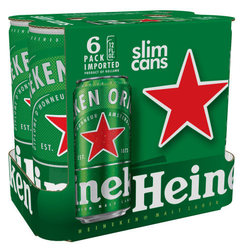 Heineken Lager 12oz 6 Pack Cans