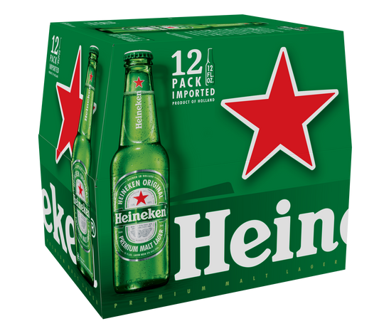 Heineken Lager 12oz 12 Pack Bottles