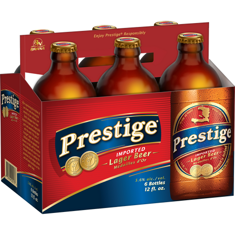 Prestige Beer 12oz 6 Pack Bottles