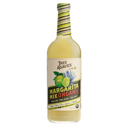 Tres Agaves Organic Lime Margarita Mix, 1 Liter Bottle