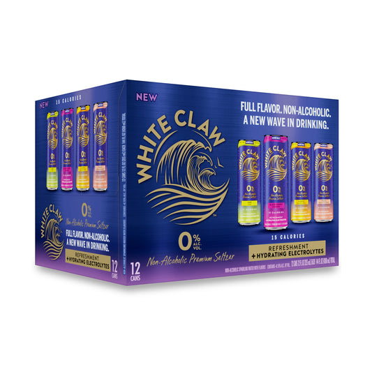 White Claw 0% Alcohol Variety Pack 12oz 12 Pack Cans
