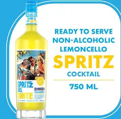 Spritz Del Conte Non-Alcoholic Italian Aperitif-Style Spritz Cocktail, Lemoncello